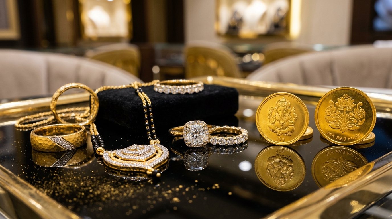 Gold and Diamond Rings